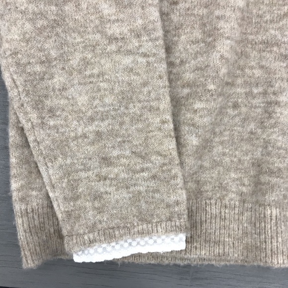 Peyton Primrose knit sweater lace trim keyhole xl - Picture 16 of 16